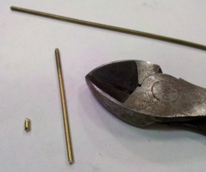 Brazing rod cleaned and cut