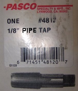 Standard tapered pipe tap